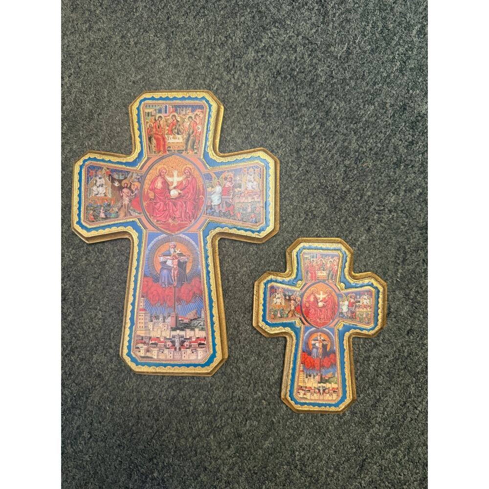 2 Holy Trinity Wooden Crosses w Story Ca Croce Tematica Del Giubileo del 2000
